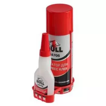 Набор для склеивания Bull, активатор 200 мл, клей 50 г, цвет прозрачный