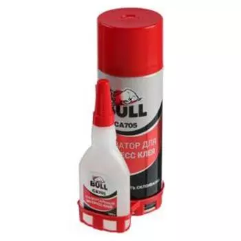 Набор для склеивания Bull, активатор 400 мл, клей 100 г, цвет прозрачный