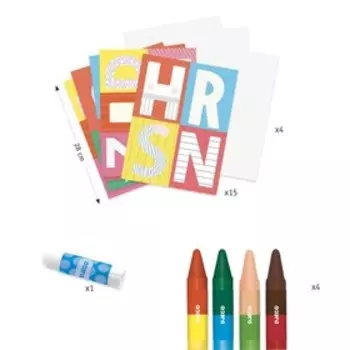 Набор для создания аппликаций Djeco «Буквы»