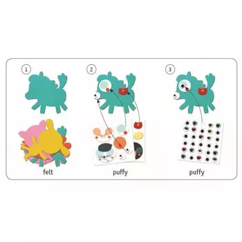 Набор для создания аппликаций Djeco «Животные»