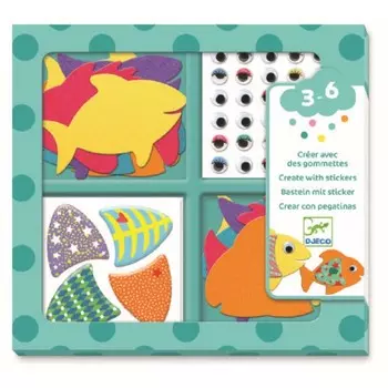 Набор для создания аппликаций из ткани Djeco «Рыбки»