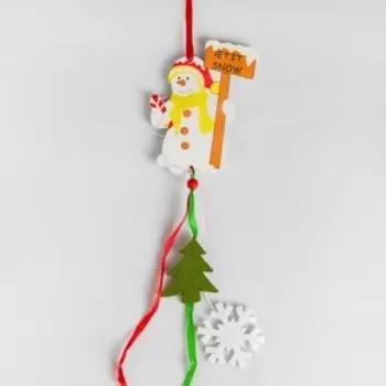Набор для создания новогодней подвески «Снеговичок»