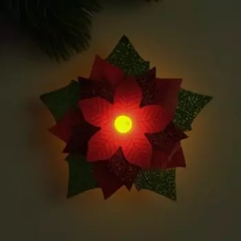 Набор для создания новогодней подвески со светом «Цветок»