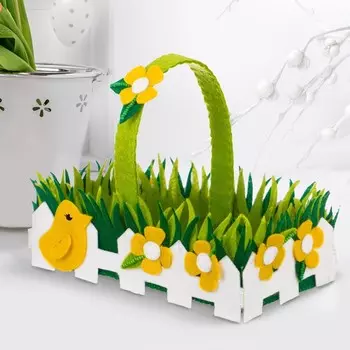 Набор для создания корзинки на пасху из фетра «Лужайка»