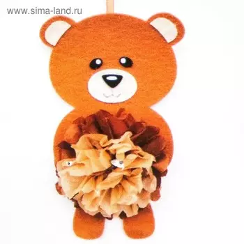 Набор для создания подвески из фетра и бумаги «Мишка»