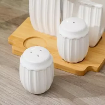 Набор для специй Доляна «Эстет», 3 предмета: солонка, перечница, салфетница