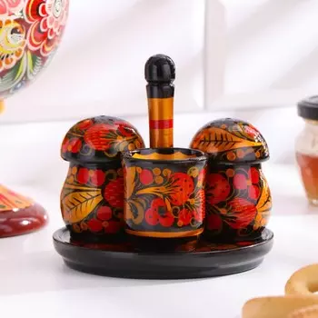 Набор для специй «Грибочки», хохлома