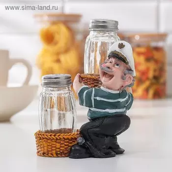 Набор для специй «Моряк с корзинами», 2 предмета: солонка, перечница, цвет МИКС