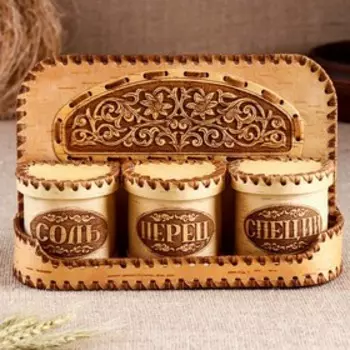 Набор для специй "Пристенный", 3 шт, 7,5х7х8 см