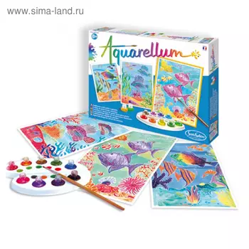 Набор для творчества акварельными красками "Подводный мир"