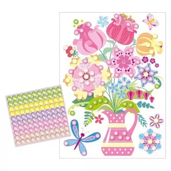 Набор для творчества. Аппликация бусинами «Жемчужинка» «Букет. Перламутровая сказка»