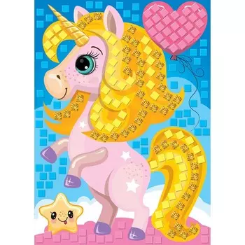 Набор для творчества. Аппликация «Единорог» (4 цв., 200 эл.)