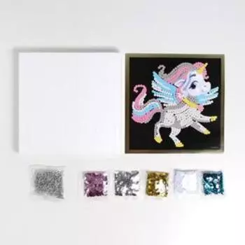 Набор для творчества. Аппликация пайетками «Единорог»