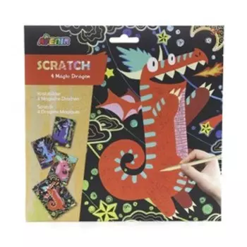 Набор для творчества. Цветная гравюра «Волшебные драконы»