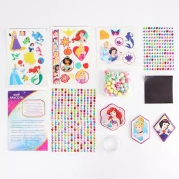 Набор для творчества «Набор красоты для творчества. Принцессы», с прядями, тату, стразами, в сумочке