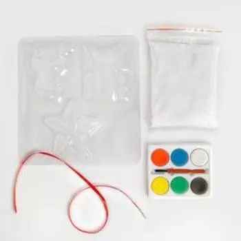 Набор для творчества «Новогодние игрушки из гипса» (корова, подарок, звёздочка)