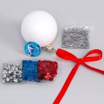 Набор для творчества "Новогодний шар Олаф" Холодное сердце с пайетками