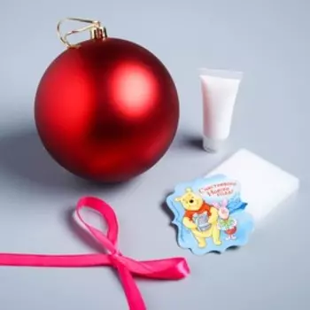 Набор для творчества,голубой "Новогодний шар с отпечатком ручки", Медвежонок Винни