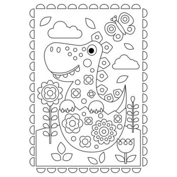 Набор для творчества. Раскраска «Динозаврик»