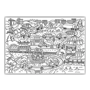 Набор для творчества. Раскраска «Город» формат А3