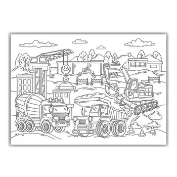 Набор для творчества. Раскраска «На стройке» формат А3