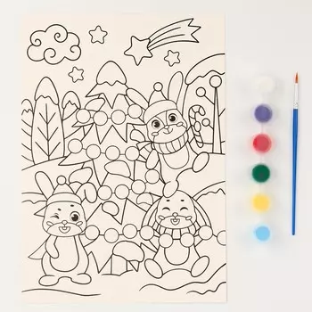 Набор для творчества. Раскраска с блёстками «Зимняя»