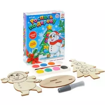 Набор для творчества «Роспись по дереву. Снеговик с ёлочкой»