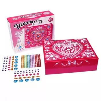 Набор для творчества. Шкатулка «Сердечко» 254 стразов, 20 15 см