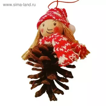 Набор для творчества - создай ёлочное украшение «Девочка - шишка»