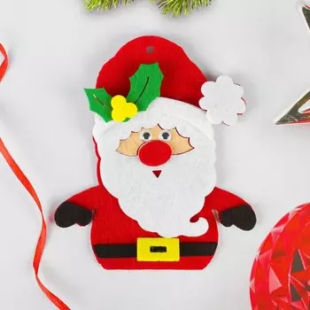 Ёлочная игрушка из фетра «Дедушка мороз красный нос», своими руками