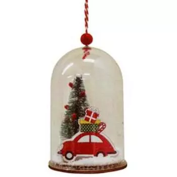 Набор для творчества - создай ёлочное украшение «Машина с подарками в колбе» Уценка
