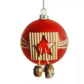 Набор для творчества - создай ёлочное украшение «Шар с звёздочкой и шишечками»