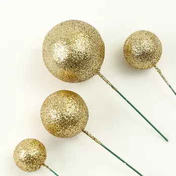 Топпер для торта «Бусины», золотые