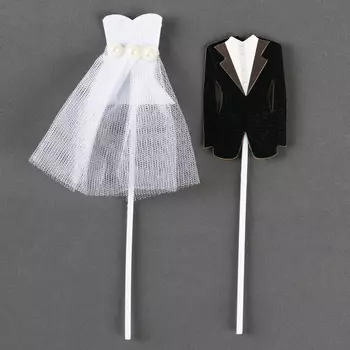 Топпер для торта «Свадьба», 2 шт.