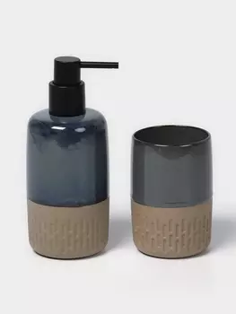 Набор для ванной SAVANNA «Софт», 2 предмета, дозатор для мыла, стакан