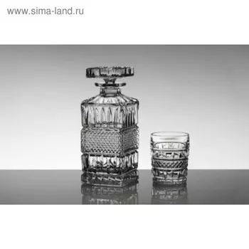 Набор для виски Brittany, : 1 штоф 700 мл + 6 стаканов, 240 мл