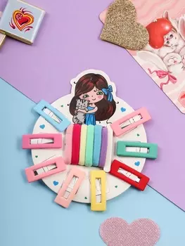 Набор для волос «Аделия»: 6 резинок 3 см, 8 невидимок 3 см, колор классик, МИКС