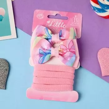 Набор для волос "Аннет" (4 резинки, 2 зажима) яркие бантики, 5,5х3,5 см