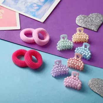 Набор для волос "Бусинка" (4 резинки, 6 крабов) дуга, 2 см