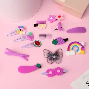 Набор для волос "Маленькие радости" (14 шт) бабочка, сиреневый