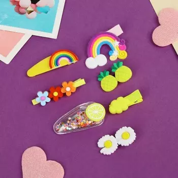 Набор для волос "Маленькие радости" (14 шт) семицветик, жёлтый