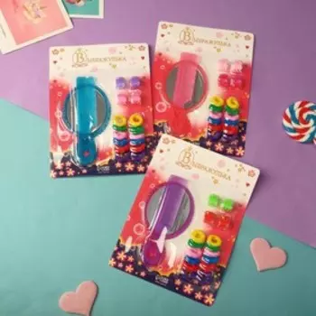 Набор для волос "Маленький ангел" (4 краба, 12 резинок, 1 зеркало, 1 расчёска) микс