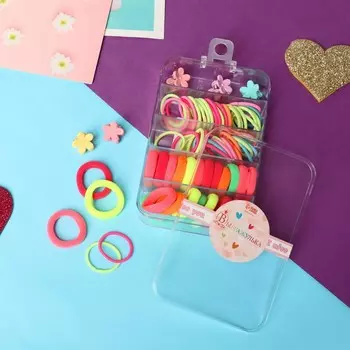 Набор для волос "Непоседа" (69 шт) цветочек, микс