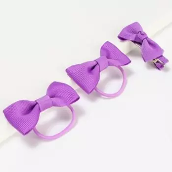 Набор аксессуаров для волос, 3 шт, резинка и заколка фиолетовая, My Little Pony