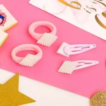 Набор для волос "Жаннет" (2 резинки, 2 невидимки) ромбы