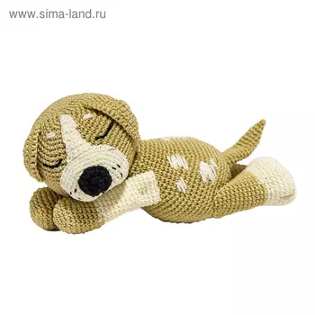 Набор для вязания игрушки "Спящий щенок Митька" 21х10 см