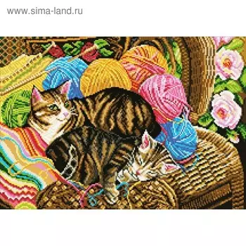 Набор для выкладывания алмазной мозаики «Котики»