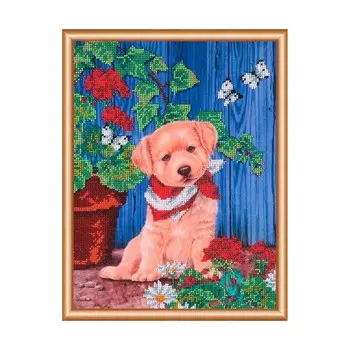 Набор для вышивания бисером «Подружись со мной», размер 33x25 см