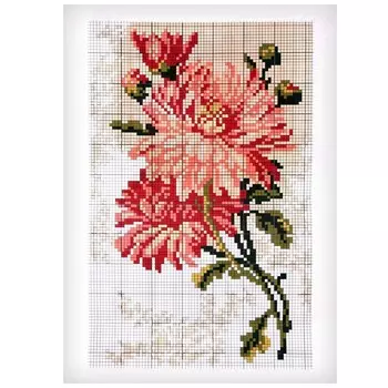 Набор для вышивания «Хризантема», 9 цв., 19,5 13 см