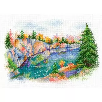 Набор для вышивания «Карелия. Парк Рускеала»